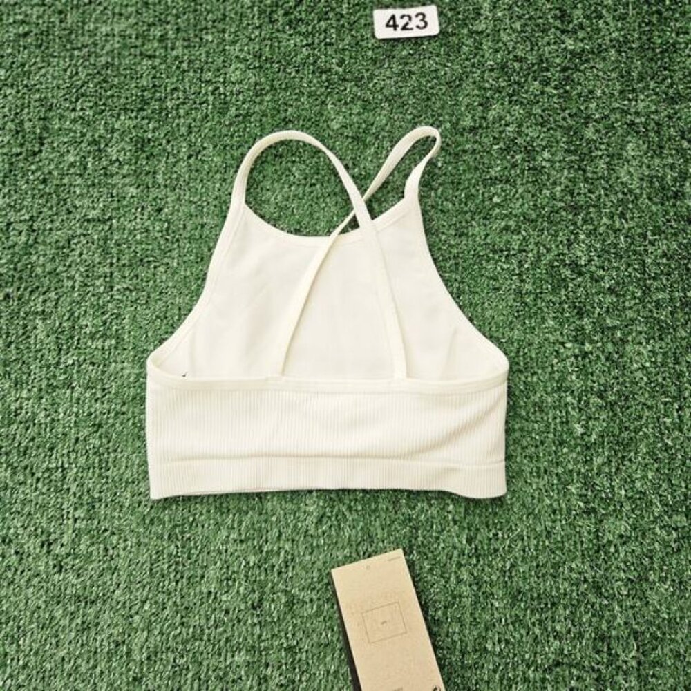 Nike Indy Seamless Ribbed Light Support Non-Padded Sports Bra Sail Sz XS DV9966